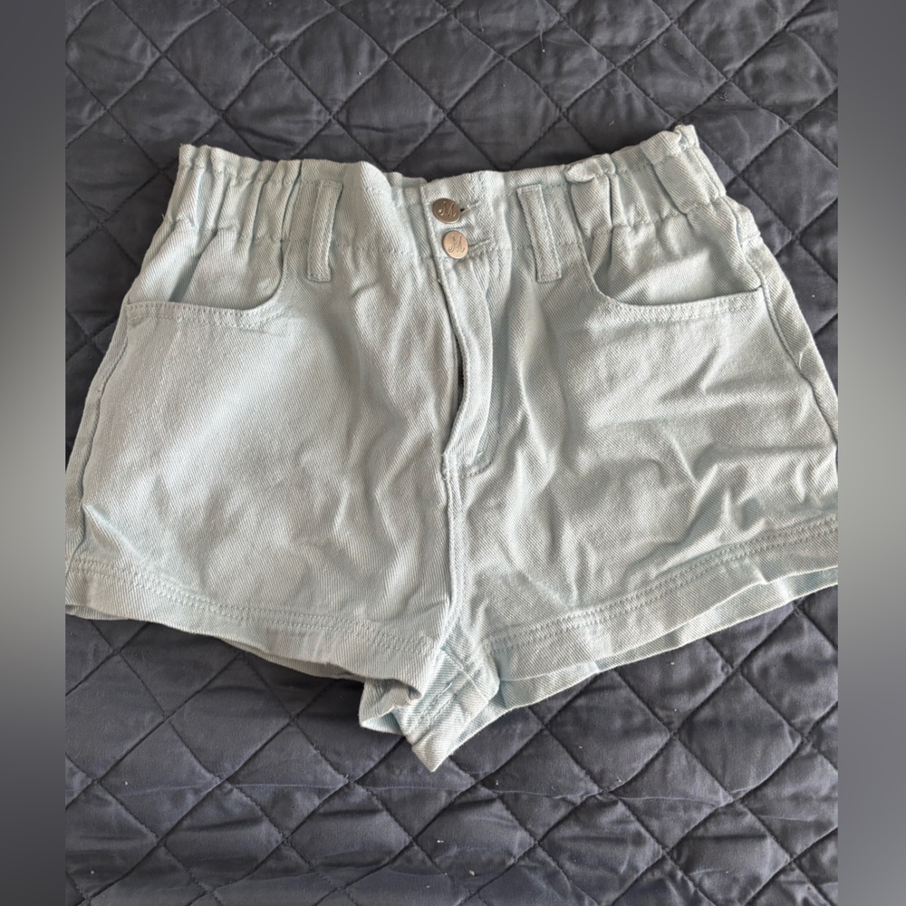 Stylish Women's Light Blue Stretch Shorts- Never Worn!